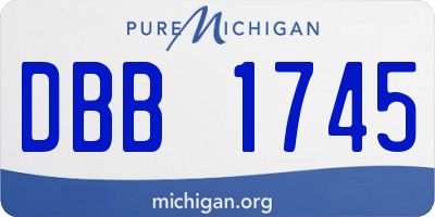 MI license plate DBB1745