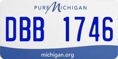 MI license plate DBB1746