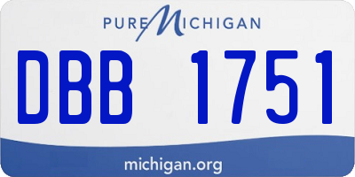 MI license plate DBB1751