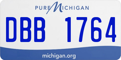 MI license plate DBB1764