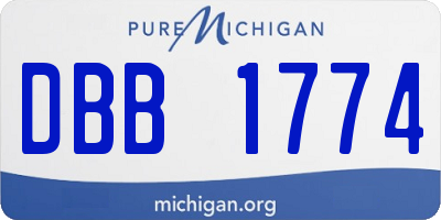 MI license plate DBB1774