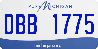 MI license plate DBB1775