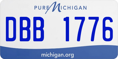 MI license plate DBB1776