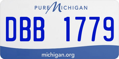 MI license plate DBB1779