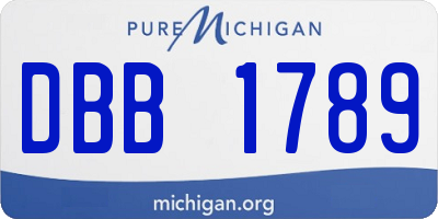 MI license plate DBB1789
