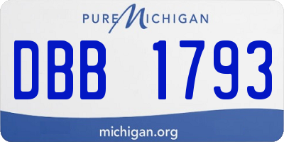 MI license plate DBB1793