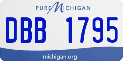 MI license plate DBB1795