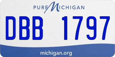 MI license plate DBB1797