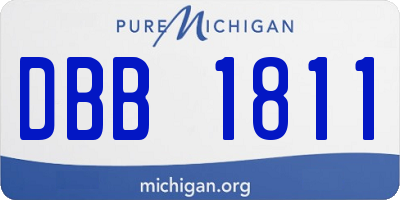 MI license plate DBB1811