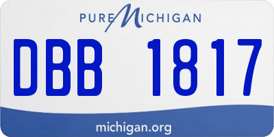 MI license plate DBB1817