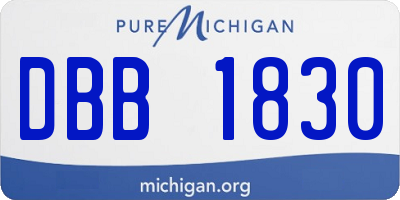 MI license plate DBB1830