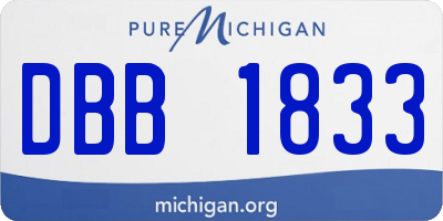 MI license plate DBB1833