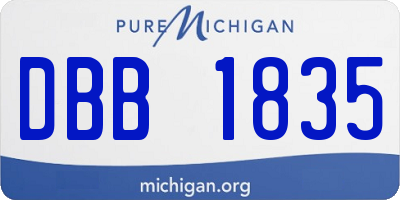 MI license plate DBB1835