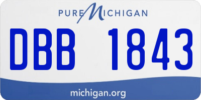 MI license plate DBB1843
