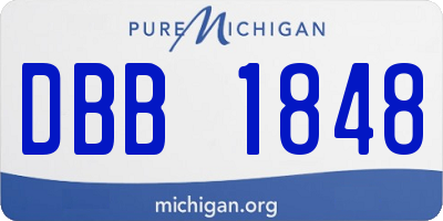 MI license plate DBB1848