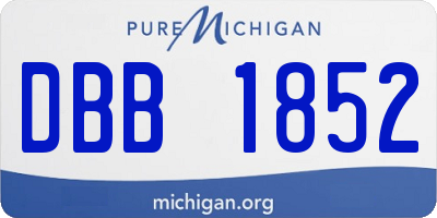 MI license plate DBB1852