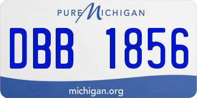 MI license plate DBB1856