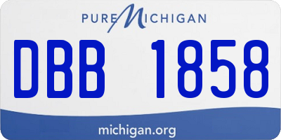 MI license plate DBB1858