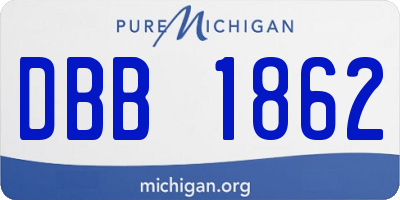 MI license plate DBB1862
