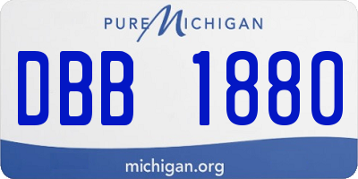 MI license plate DBB1880