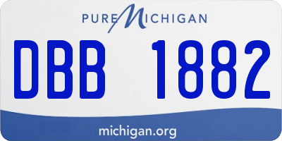MI license plate DBB1882