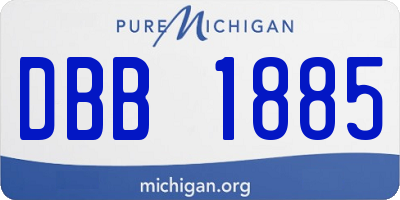 MI license plate DBB1885