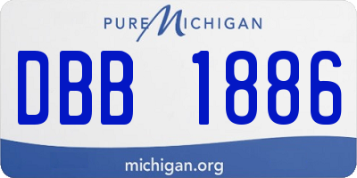 MI license plate DBB1886