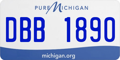 MI license plate DBB1890