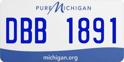MI license plate DBB1891