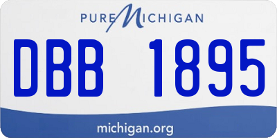 MI license plate DBB1895