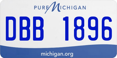 MI license plate DBB1896