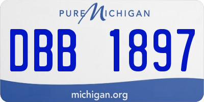 MI license plate DBB1897
