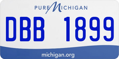 MI license plate DBB1899