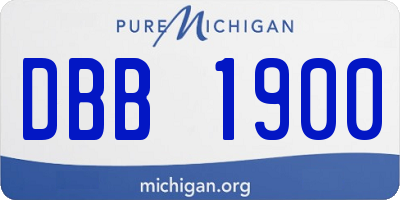 MI license plate DBB1900