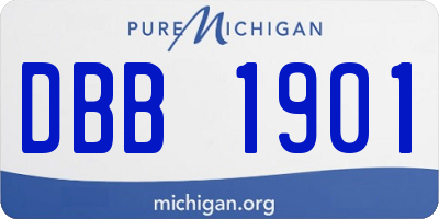 MI license plate DBB1901