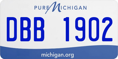 MI license plate DBB1902