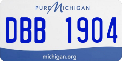 MI license plate DBB1904