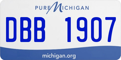 MI license plate DBB1907