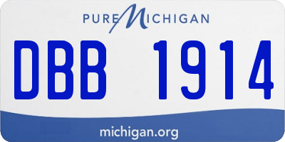 MI license plate DBB1914