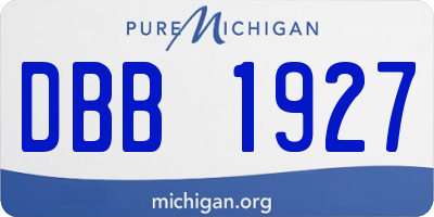 MI license plate DBB1927