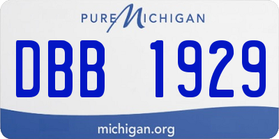 MI license plate DBB1929