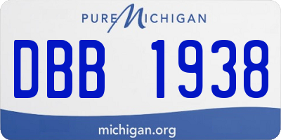 MI license plate DBB1938