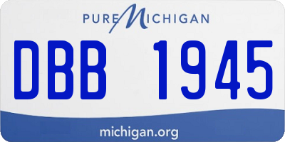 MI license plate DBB1945