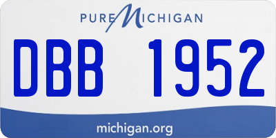 MI license plate DBB1952