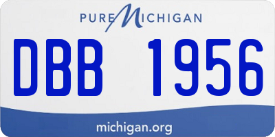 MI license plate DBB1956