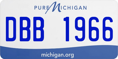 MI license plate DBB1966