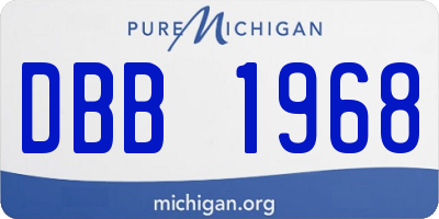 MI license plate DBB1968