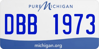 MI license plate DBB1973