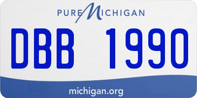 MI license plate DBB1990