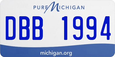 MI license plate DBB1994